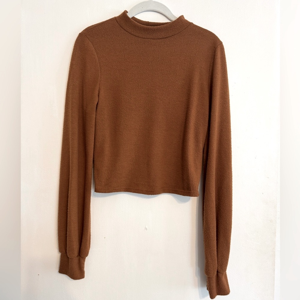 Brown High Neck Sweater